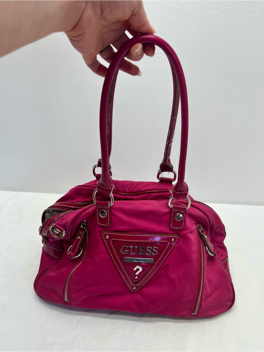Vintage Y2K GUESS Hot Pink Handbag Purse